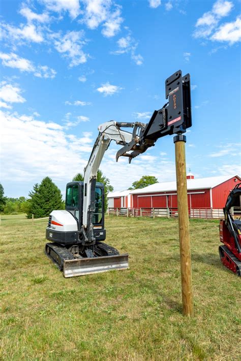 mini excavator post driver for sale|mini excavator pile driver attachment.